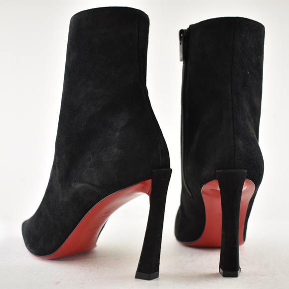 Christian Louboutin Condora Booty 85 Black Suede Pointed Toe Ankle Heel Boot 35 - Picture 13 of 14